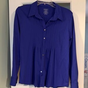 L.L. Bean Women's Royal Blue Button-Down Shirt